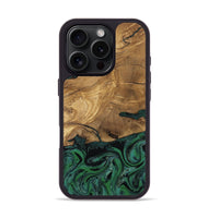 iPhone 16 Pro Wood Phone Case - Meghan (Green, 807448)