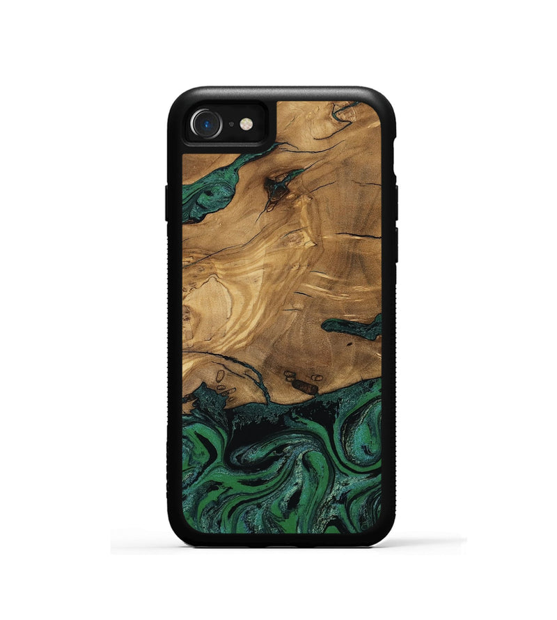 iPhone SE Wood Phone Case - Meghan (Green, 807448)