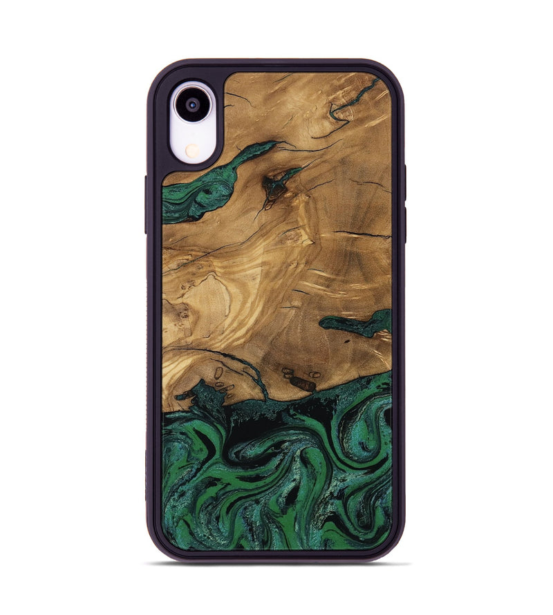 iPhone Xr Wood Phone Case - Meghan (Green, 807448)