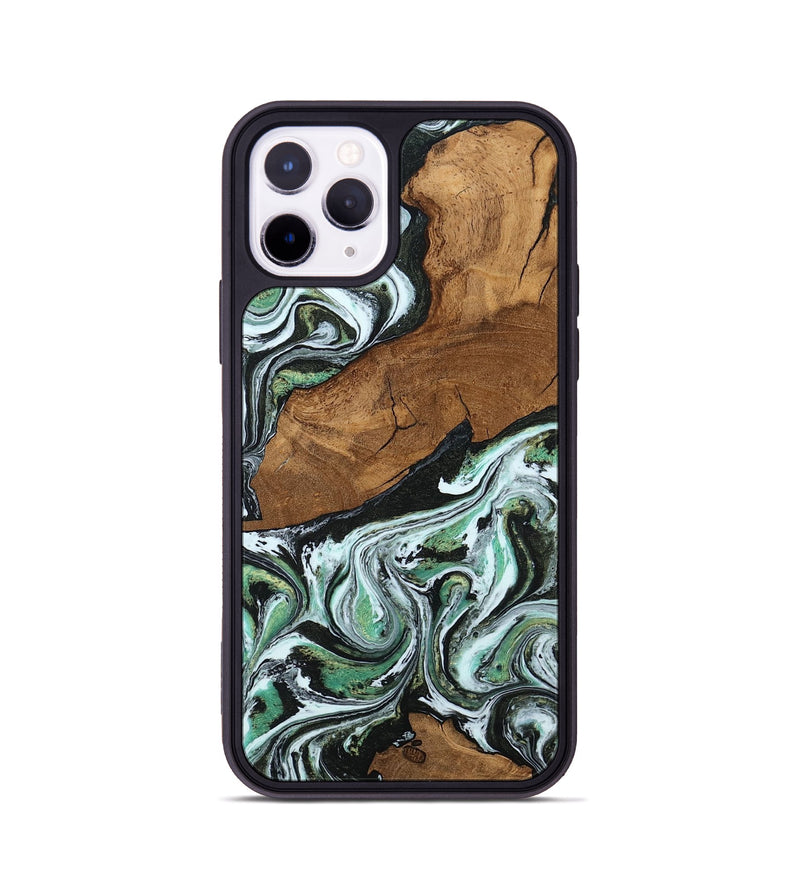 iPhone 11 Pro Wood Phone Case - Haylie (Green, 807449)