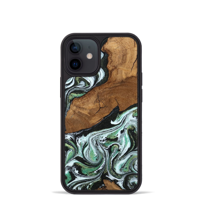 iPhone 12 mini Wood Phone Case - Haylie (Green, 807449)