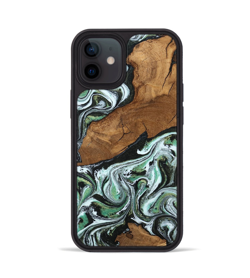 iPhone 12 Wood Phone Case - Haylie (Green, 807449)
