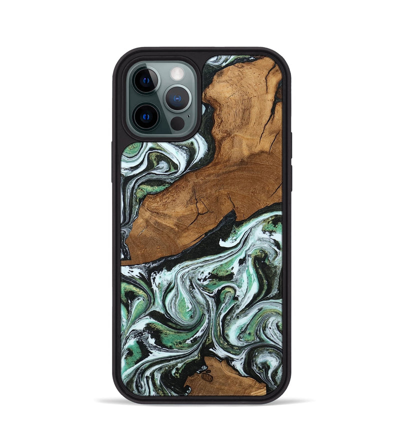 iPhone 12 Pro Wood Phone Case - Haylie (Green, 807449)