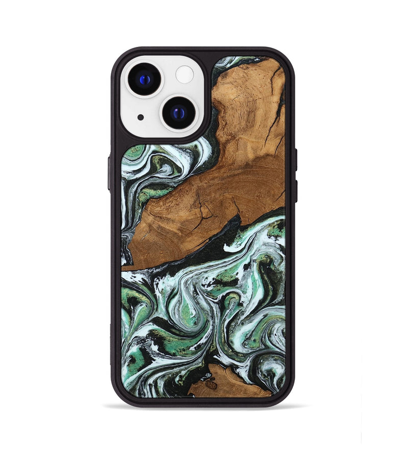 iPhone 13 Wood Phone Case - Haylie (Green, 807449)