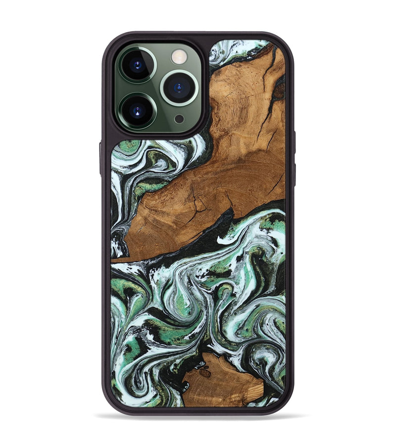 iPhone 13 Pro Max Wood Phone Case - Haylie (Green, 807449)