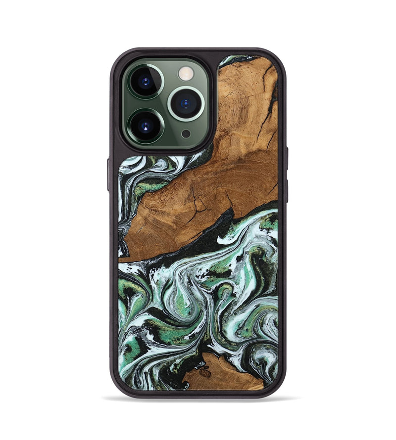 iPhone 13 Pro Wood Phone Case - Haylie (Green, 807449)