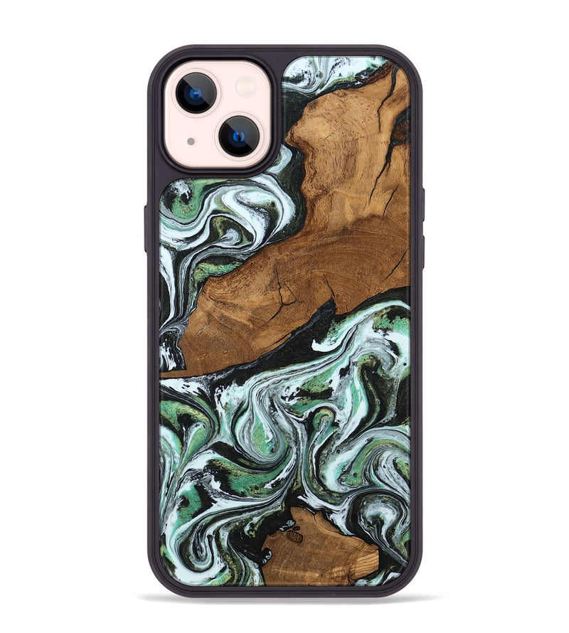iPhone 14 Plus Wood Phone Case - Haylie (Green, 807449)
