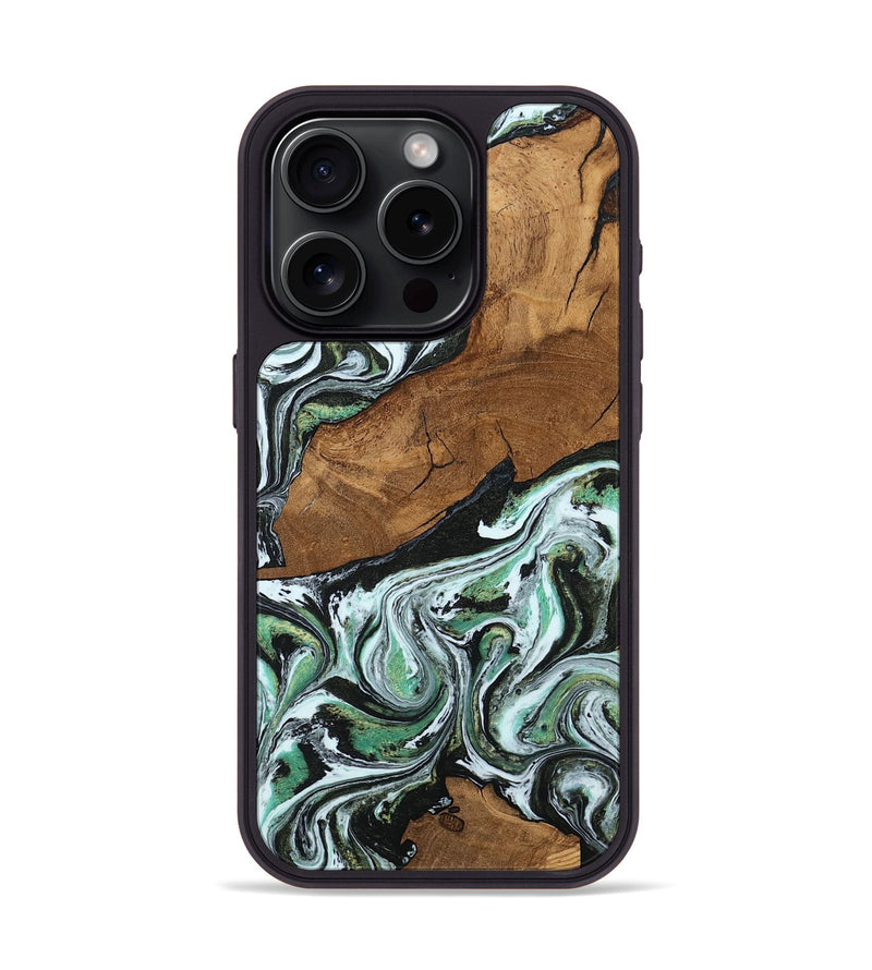 iPhone 15 Pro Wood Phone Case - Haylie (Green, 807449)
