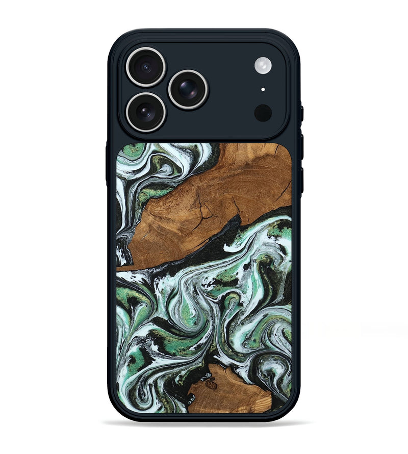 iPhone 17 Pro Max Wood Phone Case - Haylie (Green, 807449)