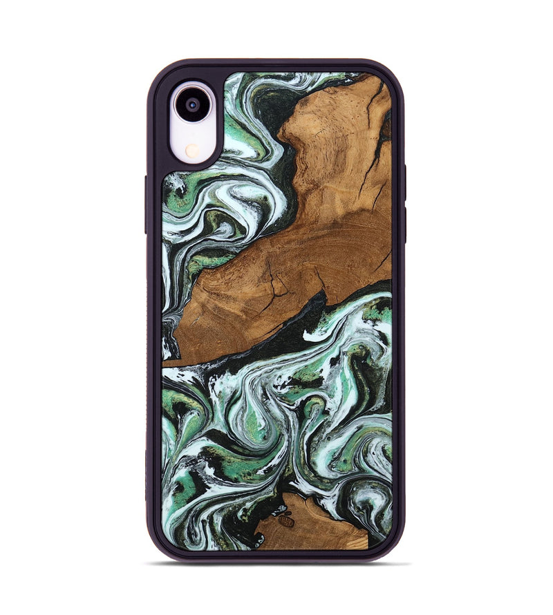 iPhone Xr Wood Phone Case - Haylie (Green, 807449)