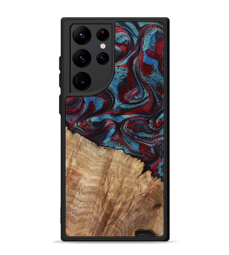 Galaxy S22 Ultra Wood Phone Case - Rolland (Red, 807470)