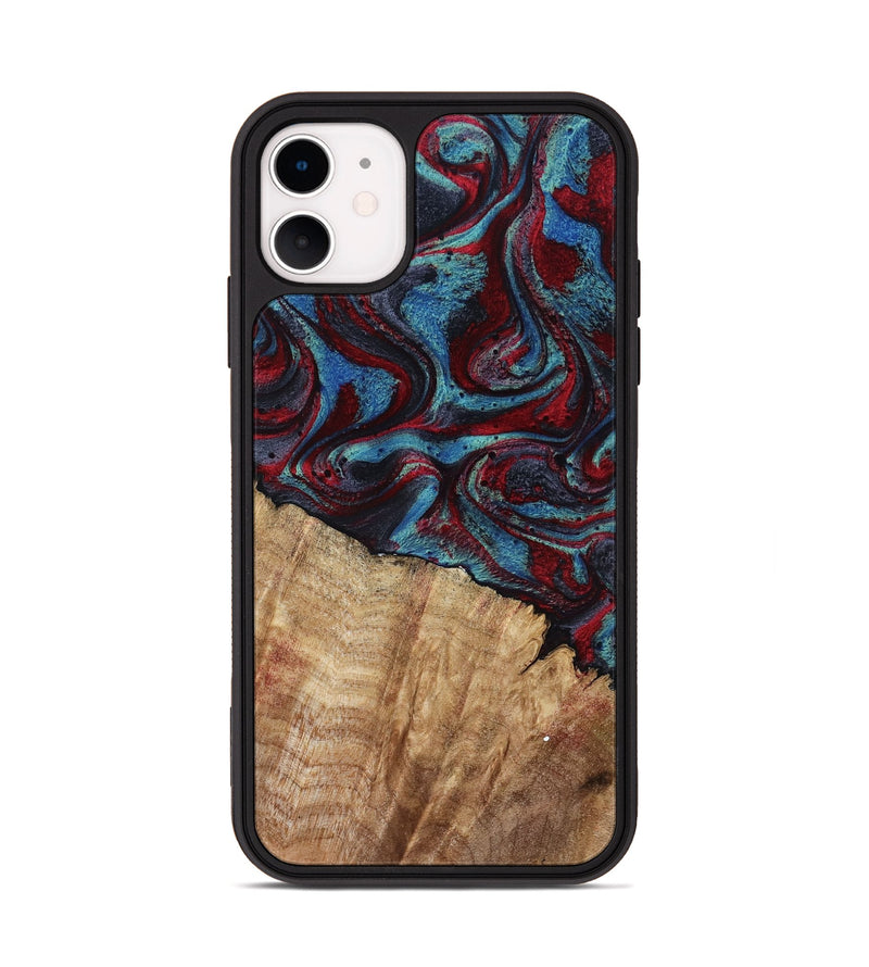 iPhone 11 Wood Phone Case - Rolland (Red, 807470)
