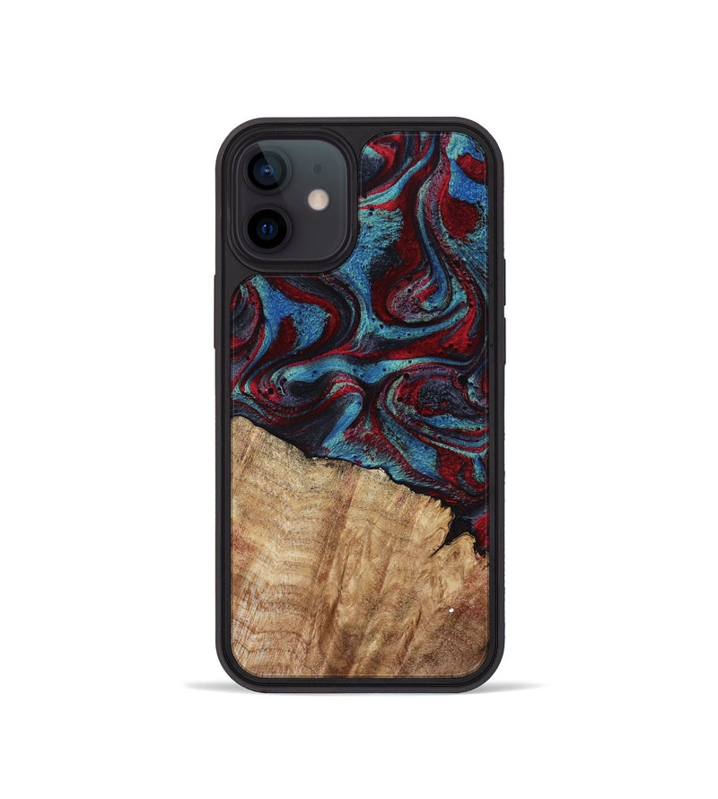 iPhone 12 mini Wood Phone Case - Rolland (Red, 807470)