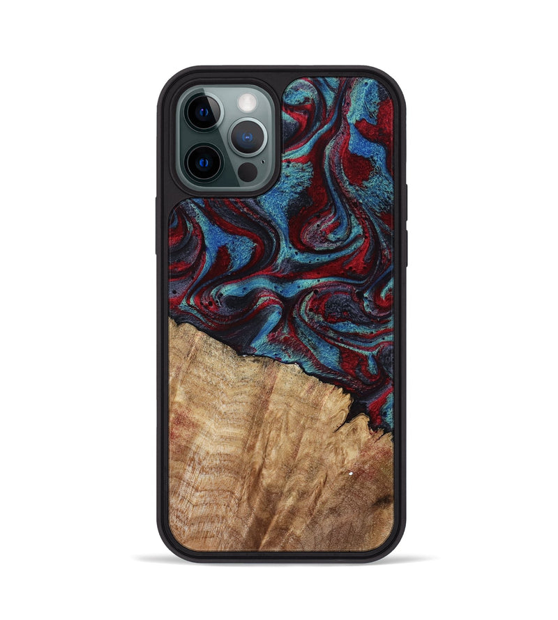 iPhone 12 Pro Wood Phone Case - Rolland (Red, 807470)