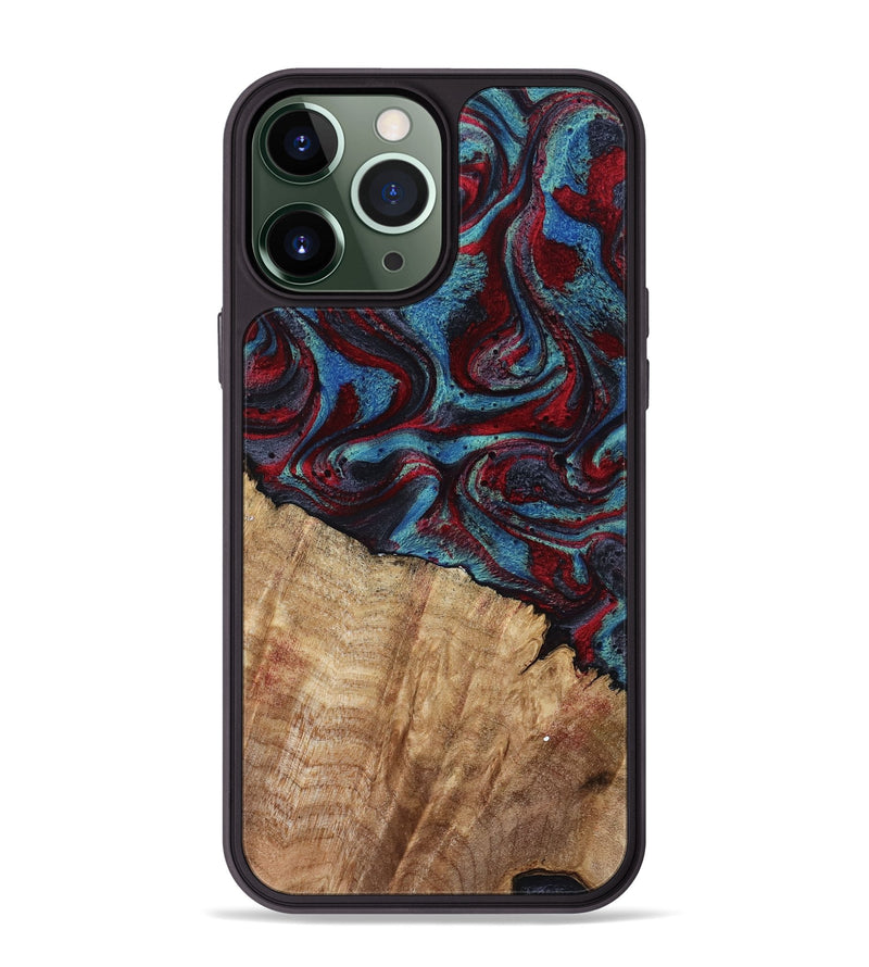 iPhone 13 Pro Max Wood Phone Case - Rolland (Red, 807470)