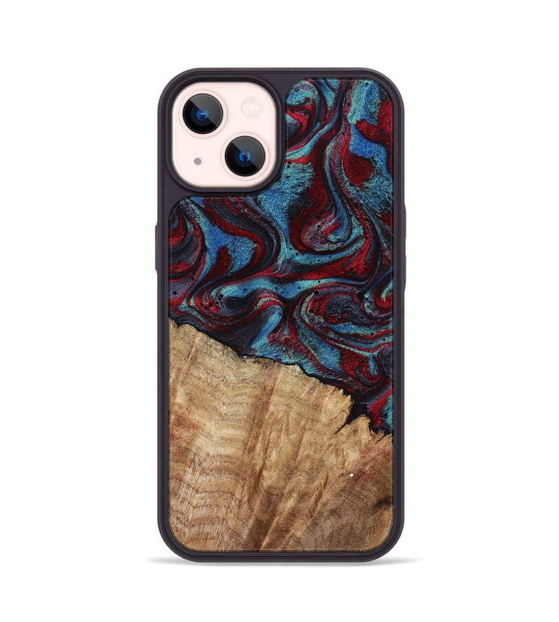 iPhone 14 Wood Phone Case - Rolland (Red, 807470)