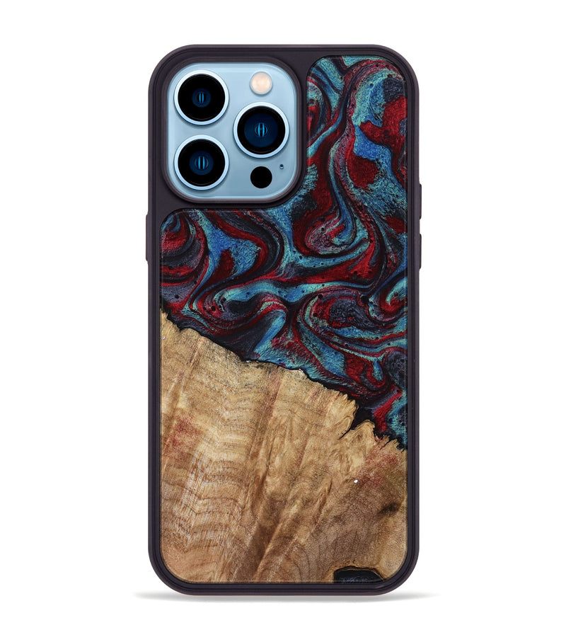 iPhone 14 Pro Max Wood Phone Case - Rolland (Red, 807470)