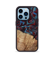 iPhone 14 Pro Wood Phone Case - Rolland (Red, 807470)