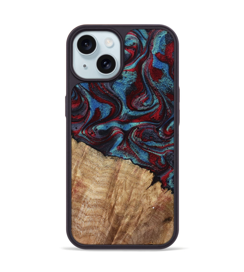 iPhone 15 Wood Phone Case - Rolland (Red, 807470)