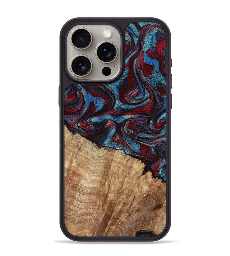 iPhone 15 Pro Max Wood Phone Case - Rolland (Red, 807470)