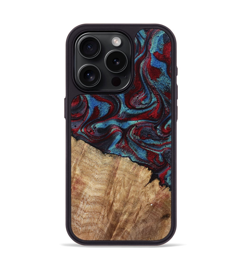 iPhone 15 Pro Wood Phone Case - Rolland (Red, 807470)
