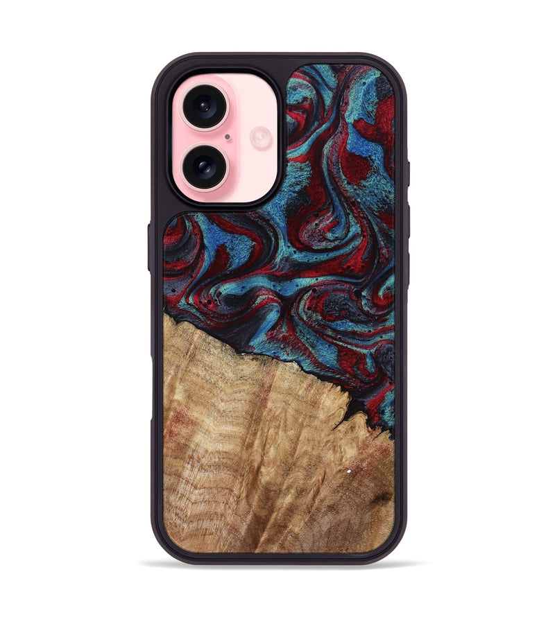 iPhone 16 Wood Phone Case - Rolland (Red, 807470)