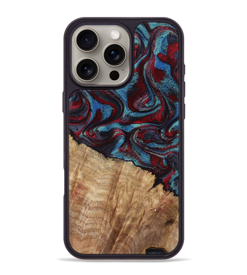 iPhone 16 Pro Max Wood Phone Case - Rolland (Red, 807470)