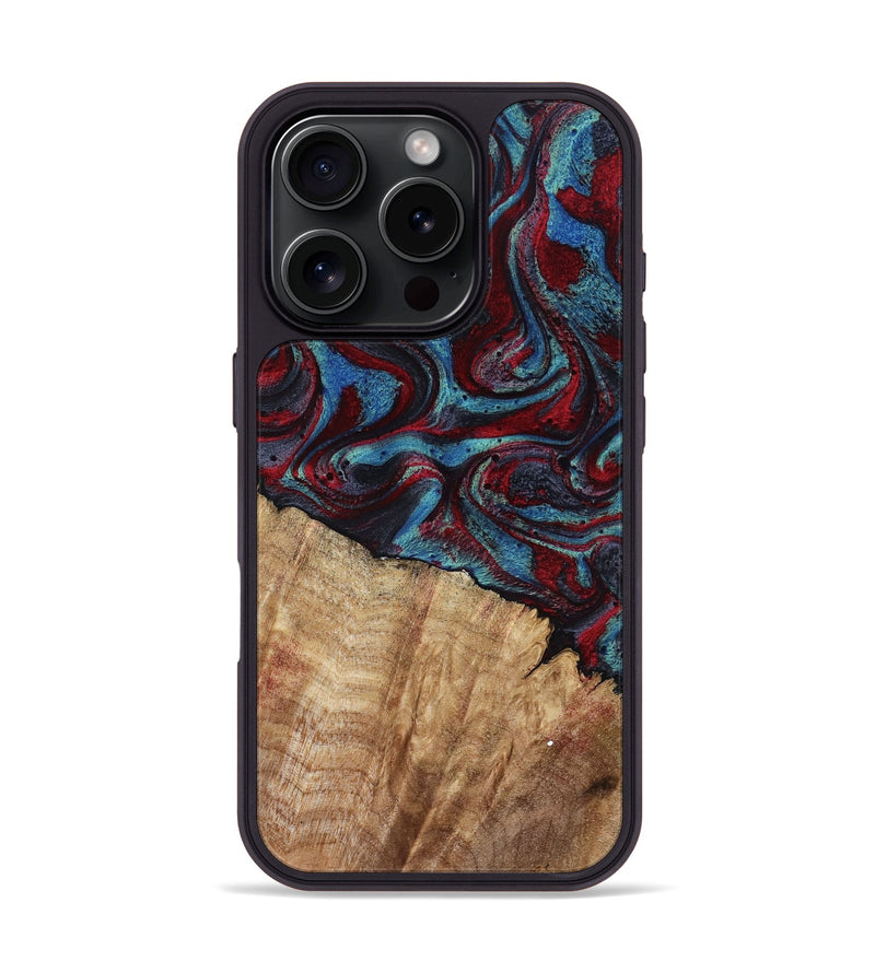 iPhone 16 Pro Wood Phone Case - Rolland (Red, 807470)