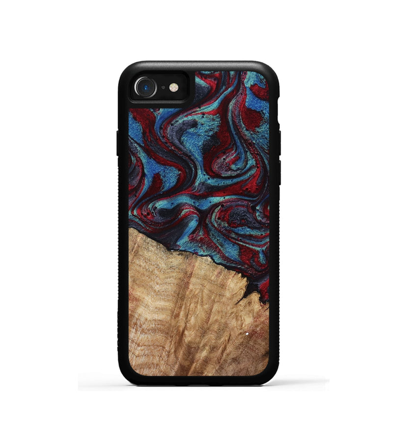 iPhone SE Wood Phone Case - Rolland (Red, 807470)