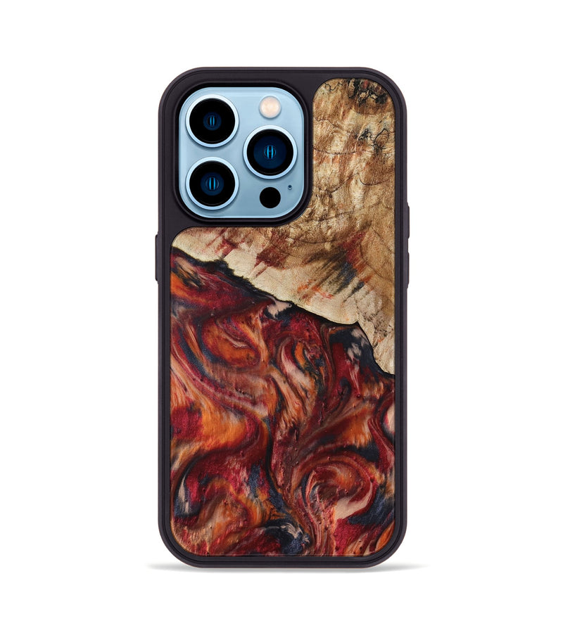 iPhone 14 Pro Wood Phone Case - Hilma (Red, 807471)