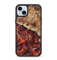 iPhone 15 Plus Wood Phone Case - Hilma (Red, 807471)