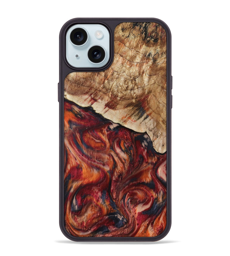 iPhone 15 Plus Wood Phone Case - Hilma (Red, 807471)