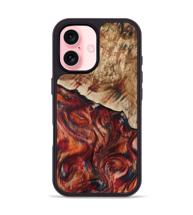 iPhone 16 Wood Phone Case - Hilma (Red, 807471)