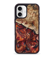 iPhone 16 Plus Wood Phone Case - Hilma (Red, 807471)