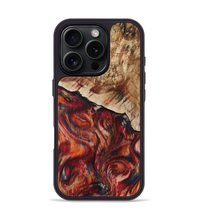 iPhone 16 Pro Wood Phone Case - Hilma (Red, 807471)