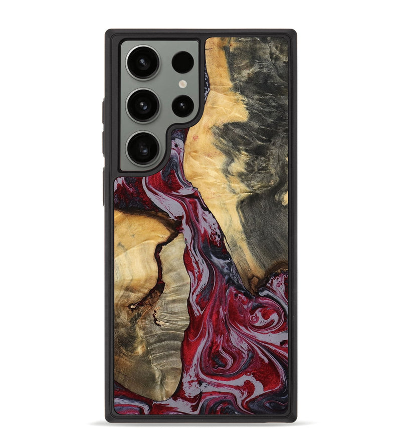 Galaxy S23 Ultra Wood Phone Case - Caren (Red, 807472)
