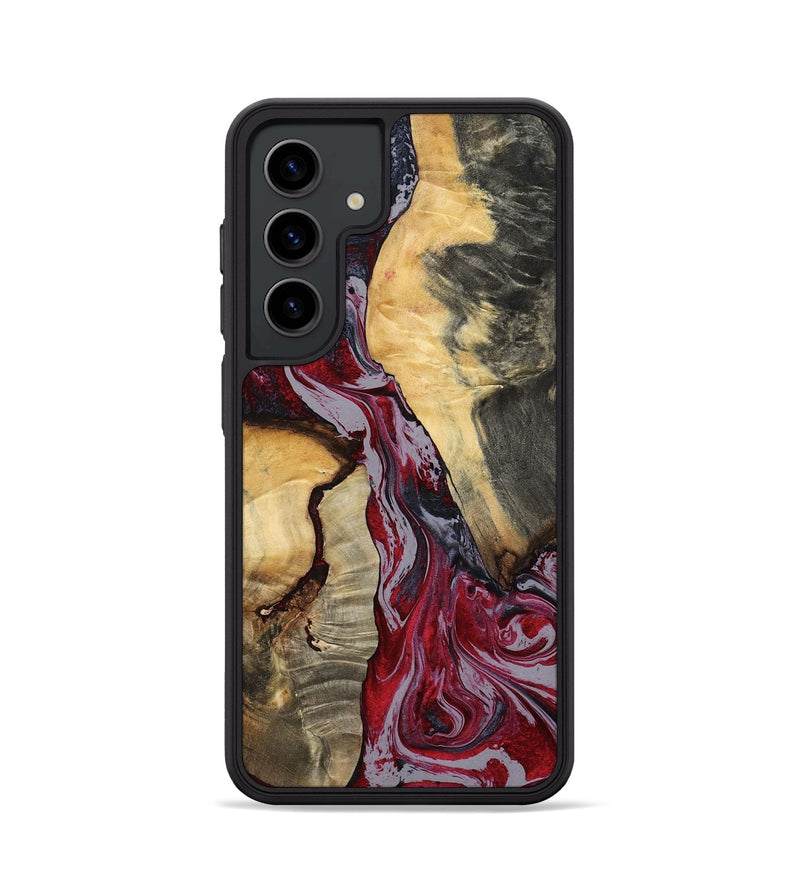 Galaxy S24 Wood Phone Case - Caren (Red, 807472)