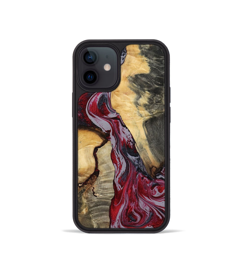 iPhone 12 mini Wood Phone Case - Caren (Red, 807472)