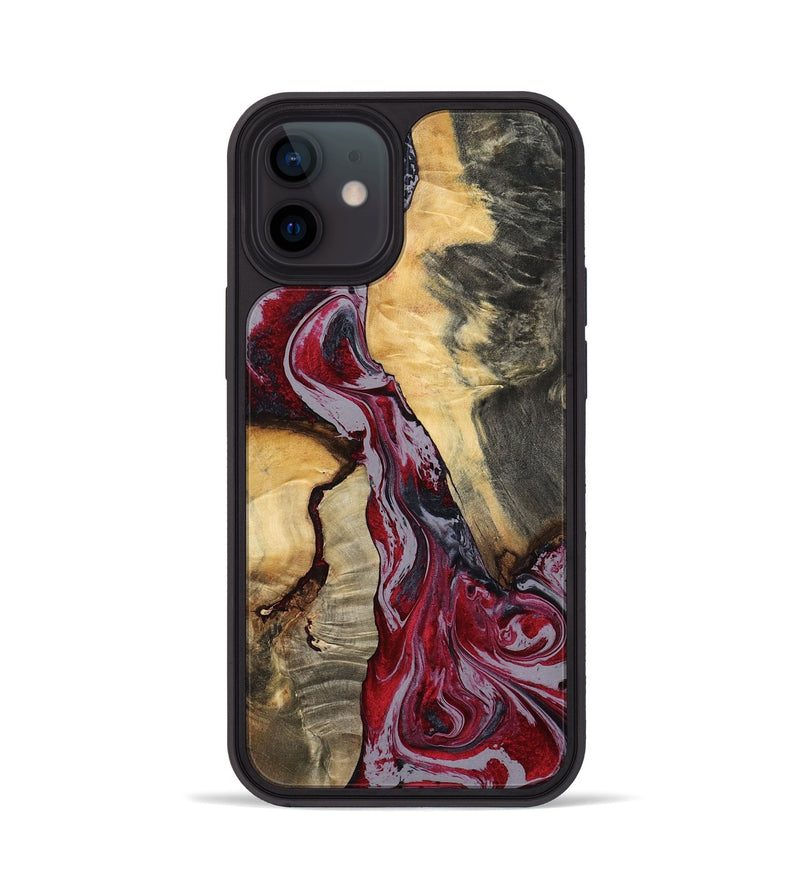 iPhone 12 Wood Phone Case - Caren (Red, 807472)