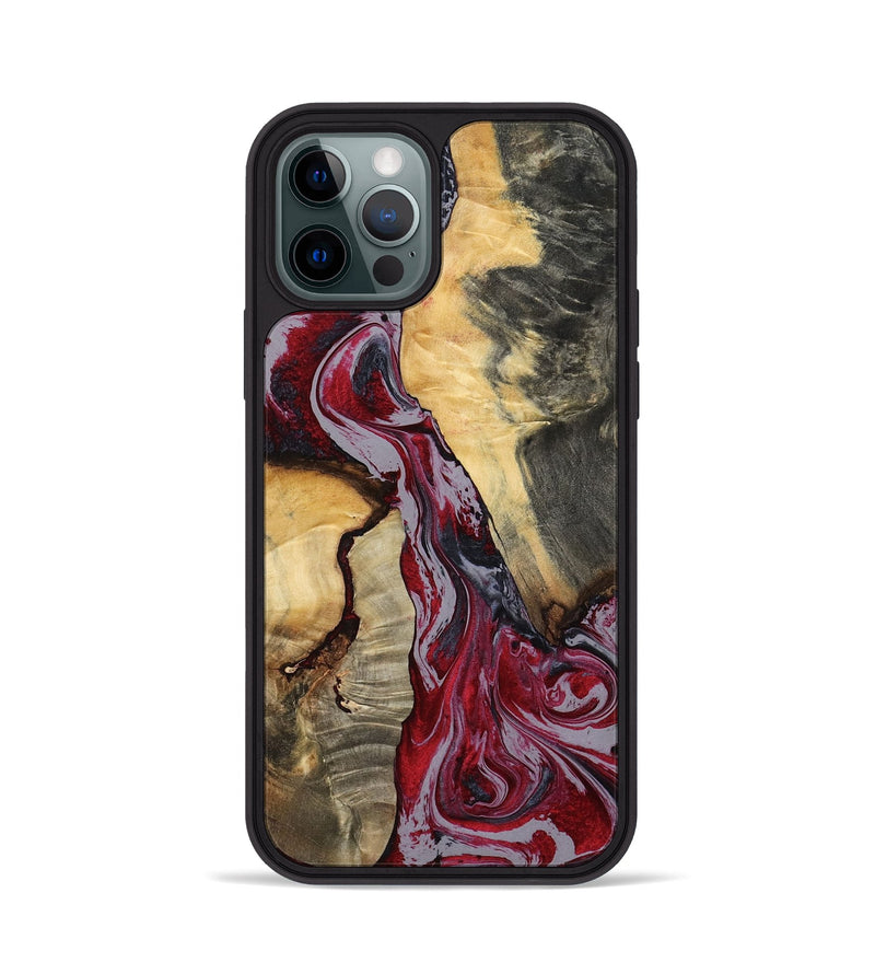 iPhone 12 Pro Wood Phone Case - Caren (Red, 807472)