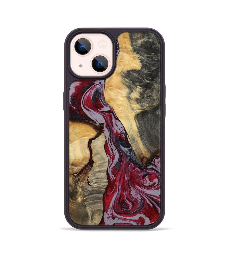 iPhone 14 Wood Phone Case - Caren (Red, 807472)