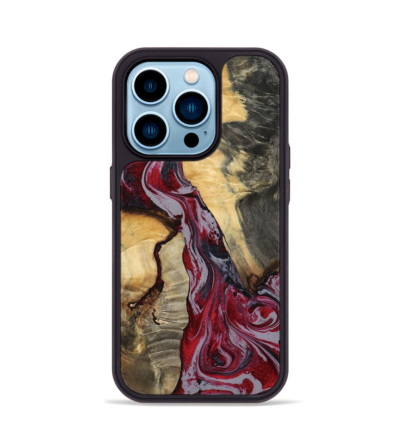 iPhone 14 Pro Wood Phone Case - Caren (Red, 807472)