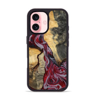iPhone 16 Wood Phone Case - Caren (Red, 807472)