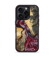 iPhone 16 Pro Wood Phone Case - Caren (Red, 807472)