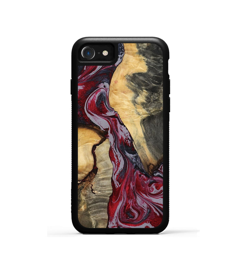iPhone SE Wood Phone Case - Caren (Red, 807472)