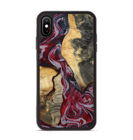 iPhone Xs Max Wood Phone Case - Caren (Red, 807472)