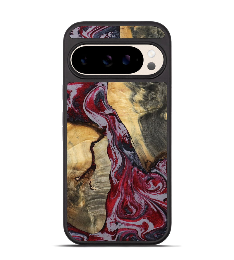 Pixel 10 Wood Phone Case - Caren (Red, 807472)