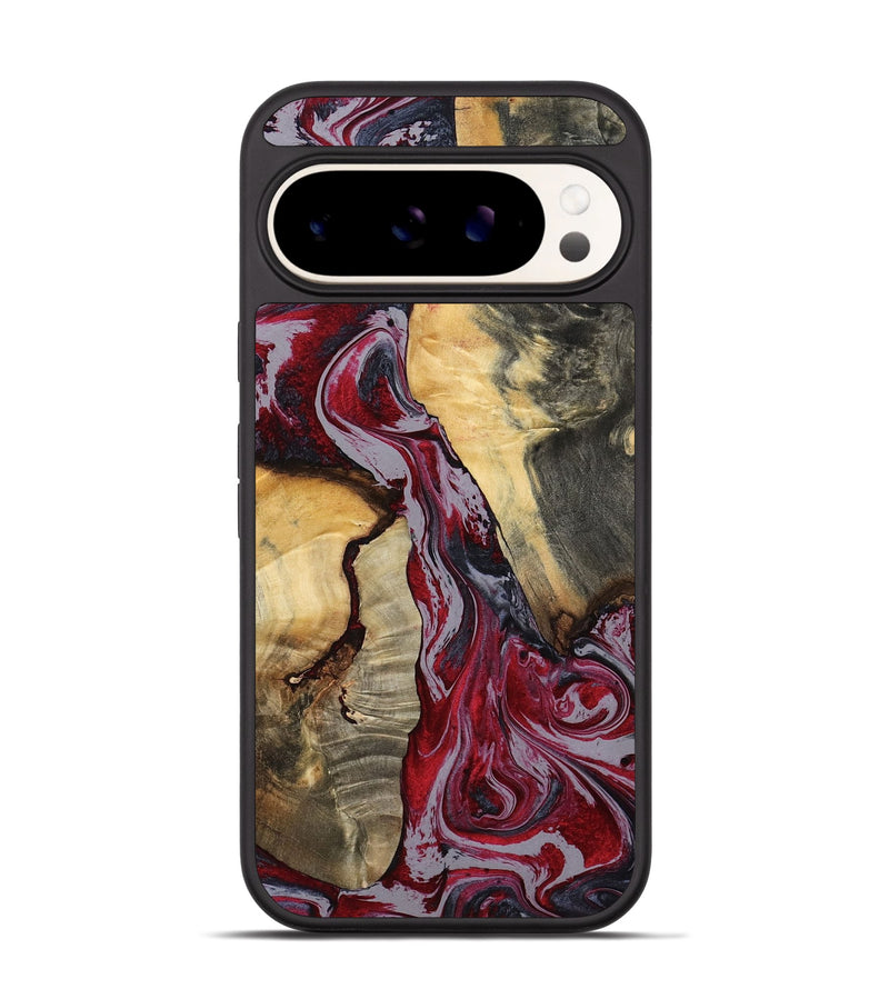 Pixel 9 Pro Wood Phone Case - Caren (Red, 807472)