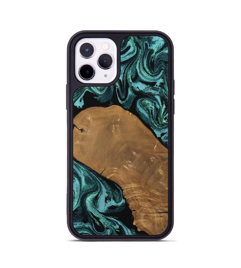 iPhone 11 Pro Wood Phone Case - Esther (Green, 807473)
