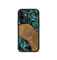 iPhone 12 mini Wood Phone Case - Esther (Green, 807473)